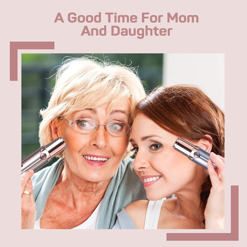 gurelax Facial Hair Removal for Women(1 Gold+1 Blue), Electric Hair Removal Device, Painless Facial Hair Remover for Chin Upper Lip Peach Fuzz, with a Storage Bag - Image 4